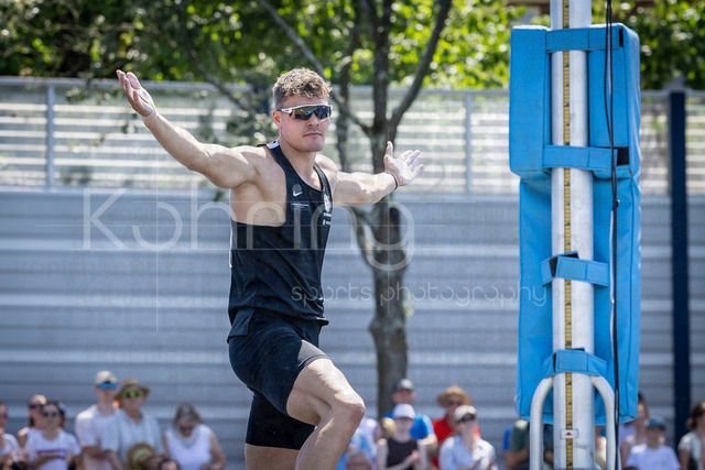 Multisport Event; Ratingen, 28.06.2026 | RATINGEN, GERMANY - JUNE 28, 2026 : Marcel Meyer (GER / Germany) competing in the pole vault during the Multisport Event at Stadion Ratingen on June 28, 2026 in Ratingen, Germany.