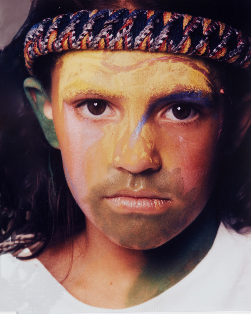 028art_Bee-Braxm_Inka_0921 | Werk aus  dem Jahr 1994   Nach einer Aktion im Ritterhausmuseum Offenburg. Kunstmaler Rainer Braxmaier und Modefotograf Wilfried Beege.