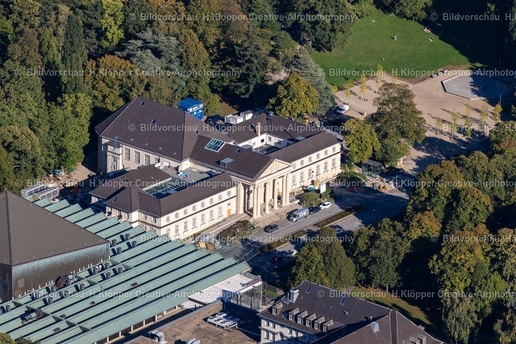 Lufbilder Aachen-6024 | Gebäude der Veranstaltungshalle " Eurogress Aachen " am Kurgarten im Ortsteil Mitte in Aachen im Bundesland Nordrhein-Westfalen, Deutschland. - Realisiert mit Pictrs.com