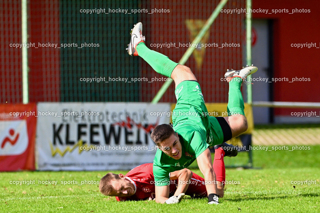 SV Rothentuhurn vs. URC Thal Assling | #16 Niklas Hinteregger SV Rothenthurn, #1 Alexander Machorka SV Rothenthurn, Flugeinlage, SV Rothentuhurn vs. URC Thal Assling, SV Rothentuhurn vs. URC Thal Assling am 15.09.2024 in Rothenthurn (Sportplatz Rothenthurn), Austria, (Photo by Bernd Stefan)