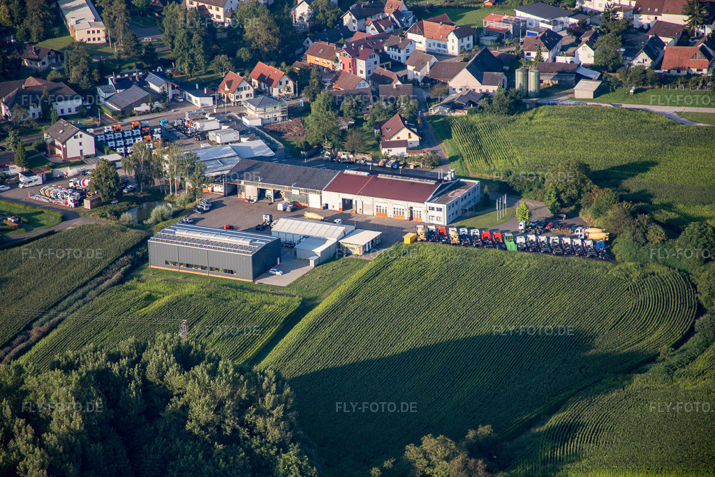 Luftbild: Bickel-tec GmbH im Ortsteil Helmlingen in Rheinau im Bundesland Baden-Württemberg in Deutschland. Foto: IMG_093124.jpg vom 16.08.2016 durch Werner Riehm/FLY-FOTO.debickel-tec.com