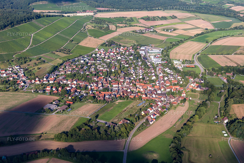 Luftbild: an der Enz im Ortsteil Gündelbach in Vaihingen im Bundesland Baden-Württemberg in Deutschland. Foto: IMG_093477.jpg vom 22.08.2016 durch Werner Riehm/FLY-FOTO.de
