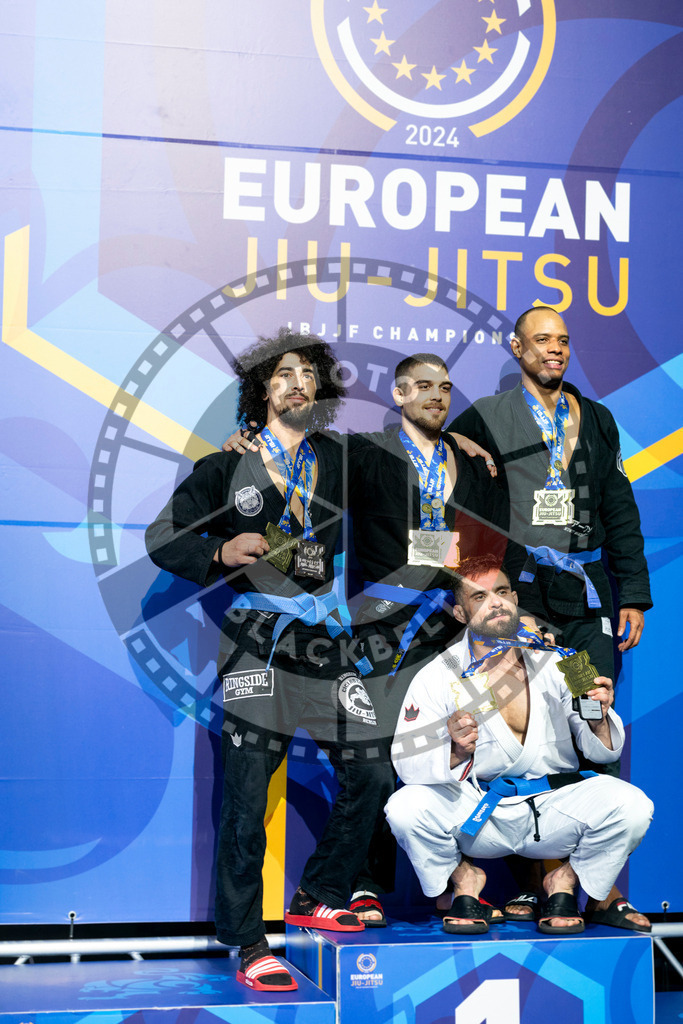 20240121PBB7748 | Fighters compete during the second day of the IBJJF European Championship in Paris, France, on January 21, 2024.