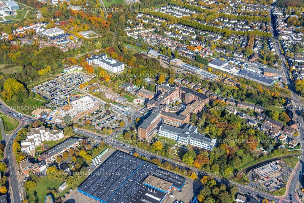 Moers221003799 | Luftbild, Krankenhaus Bethanien, Baustelle mit Neubau Bettenhaus, Moers, Moers, Ruhrgebiet, Nordrhein-Westfalen, Deutschland