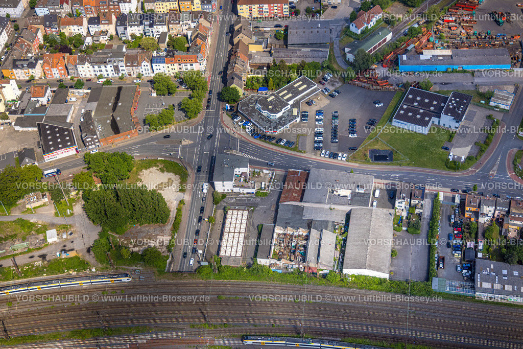 Hamm220504701 | Luftbild, Baugebiet Ecke Schwarzer Weg, Kreuzung Alleestraße, Schwarzer Weg und Östingstraße, Penny Markt und Autohaus 2000, Mitte, Hamm, Ruhrgebiet, Nordrhein-Westfalen, Deutschland