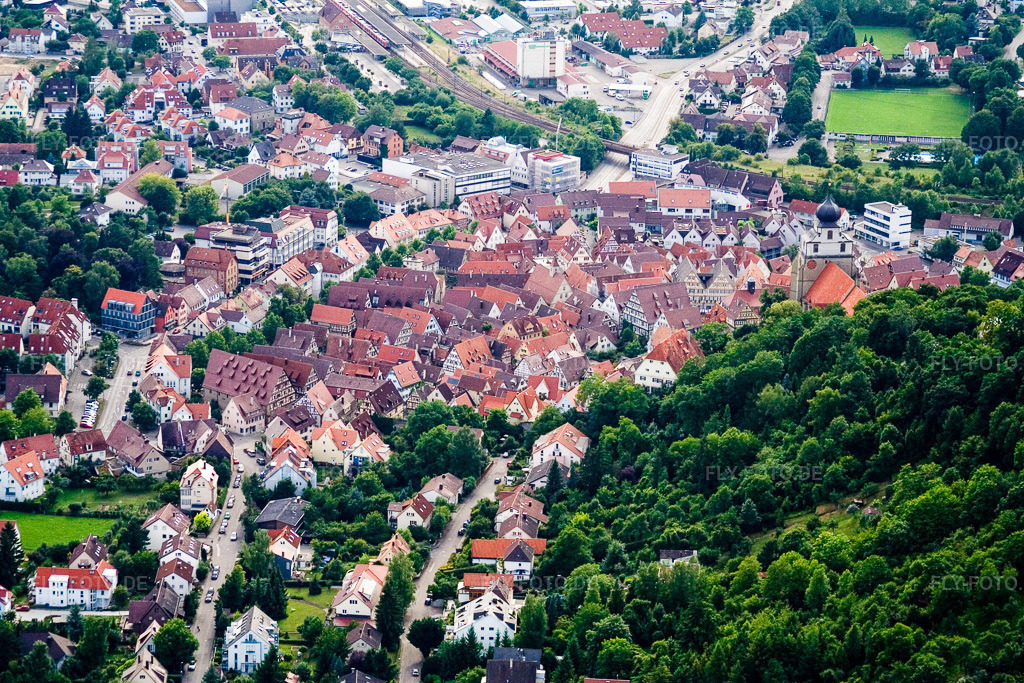 Luftbild: Wengertweg in Herrenberg im Bundesland Baden-Württemberg in Deutschland. Foto: IMG_12245.jpg vom 02.08.2008 durch Werner Riehm/FLY-FOTO.de