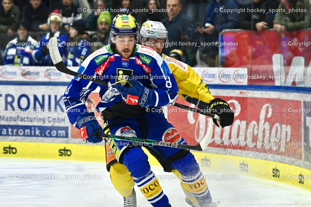 EC IDM Wärmepumpen VSV vs. Vienna Capitals | #8 Maximilian Rebernig EC VSV, EC IDM Wärmepumpen VSV vs. Vienna Capitals, EC IDM Wärmepumpen VSV vs. Vienna Capitals am 28.01.2026 in Villach (Stadthalle Villach), Austria, (Photo by Bernd Stefan)