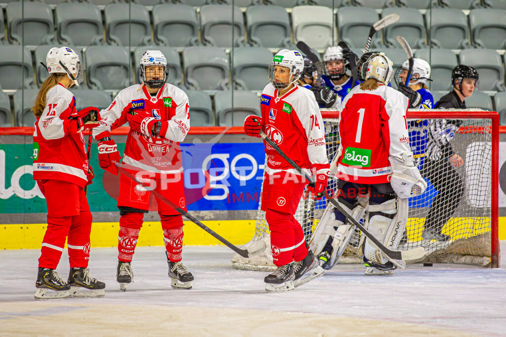 Eishockey DEBL 2023/24 | Eishockey DEBL 2023/24, KAC Frauen - Villach Lady Hawks am 27.09.2023 in Klagenfurt (Heidi Horten Arena), Austria, (Photo by Ernst Krawagner sport-fan.at) - Realisiert mit Pictrs.com