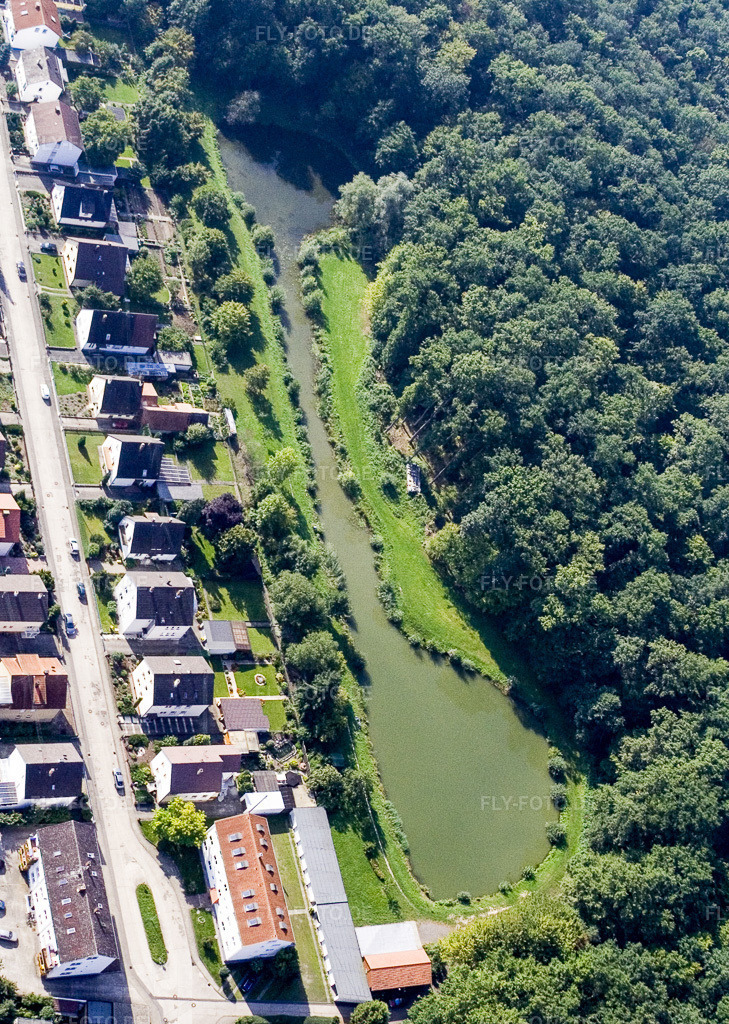 Luftbild: Polizeiweier-Angelsportverein in Kandel im Bundesland Rheinland-Pfalz in Deutschland. Foto: IMG_3670.jpg vom 07.09.2006 durch Werner Riehm/FLY-FOTO.de