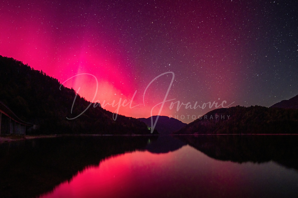 Sylvensteinsee | Polarlicht am Sylvensteinsee