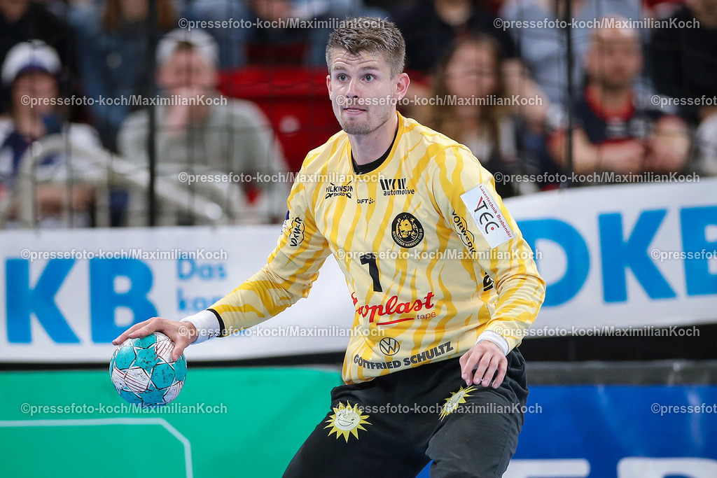 Due1HBL02062402069 | 02.06.2024, Handball, Düsseldorf, PSD-Bank Dome, Liqui Moly Handball Bundesliga, Spieltag 34, Saison 2023 2024, Bergischer HC - SG Flensburg-Handewitt: Torhüter Christopher Rudeck (Bergischer HC)