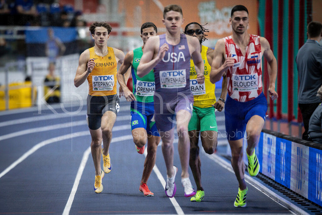 World Athletics Indoor Championships Kujawy Pomorze 26, 20.03.2026 | TORUN, POLAND - MARCH 20:  Alexander STEPANOV (GER) competes during the men's 800m preliminary round during the World Athletics Indoor Championships Kujawy Pomorze 26 on day 1 / session 1 at Kujawsko-Pomorska Arena Torun on March 20, 2026 in Torun, Poland. 