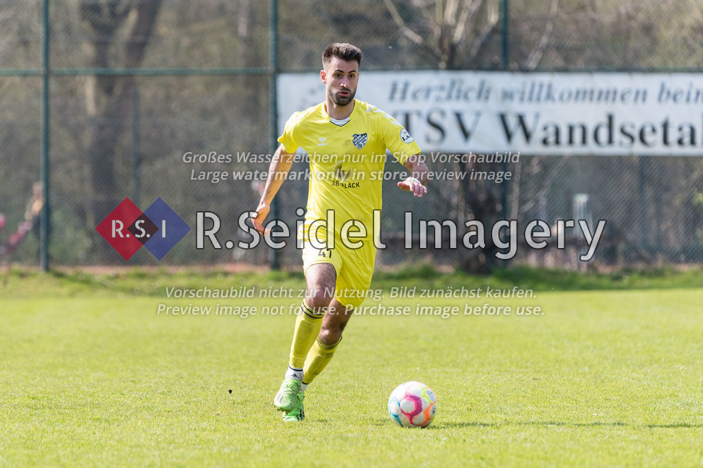 Fußball, Saison 2022/23, LOTTO-Pokal, WTSV Concordia - FC Teutonia 05, Sportpark Hinschenfelde (Hamburg), 10.04.2023, Halbfinale | Gazi Siala (#47, Teutonia)