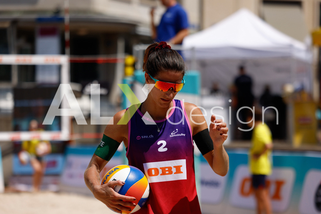 Obi BeachTour 2026 - Basel | BASEL, SWITZERLAND - JULY 17: JANICK SCHALTEGGER (SUI) during the Obi BeachTour 2026 match between KLUSER / SCHWAB (SUI) and GERSON / SCHALTEGGER (SUI) at Barfüsserplatz on July 17, 2026 in Basel, Switzerland. - Realisiert mit Pictrs.com