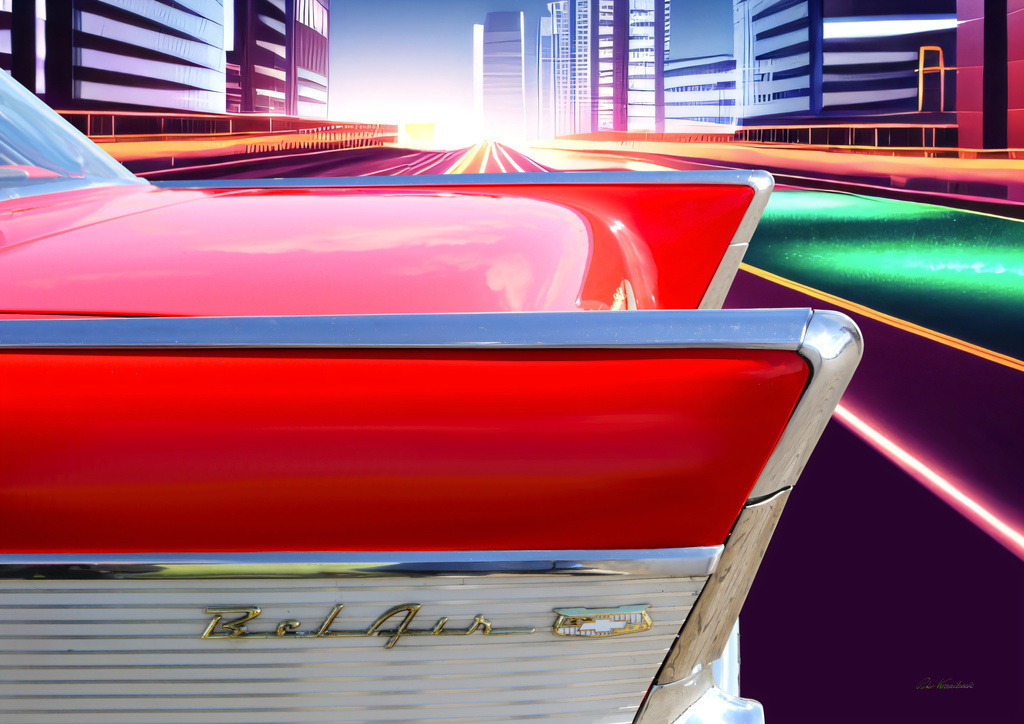 1957 Chevrolet Bel Air LK2A3439 | photo of 1957 Chevrolet Bel Air classic car tail fins - Realisiert mit Pictrs.com