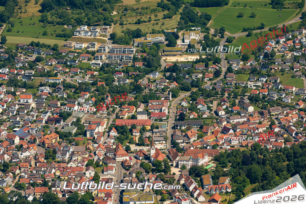 Aktuelles Luftbild von  Donzdorf - Die Luftaufnahme wurde 2022 mittels UL-Flugzeug erstellt ( keine Drohne ) - hochauflösende Kamera-Systeme von  Canon -Beste Qualität - Für grossformatige Ausdrucke geeignet. Die Geschenkidee !