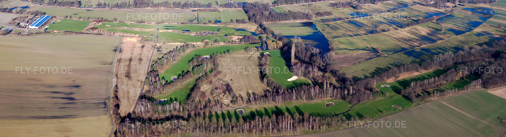 Luftbild: Panorama Perspektive Gelände des Golfplatz Golf-Club Pfalz an der Weinstraße im Ortsteil Geinsheim in Neustadt im Bundesland Rheinland-Pfalz in Deutschland. Foto: IMG_36918-Bearbeitet.jpg vom 16.01.2011 durch Werner Riehm/FLY-FOTO.deAuflösung des Originals: 13273 x 3612 px