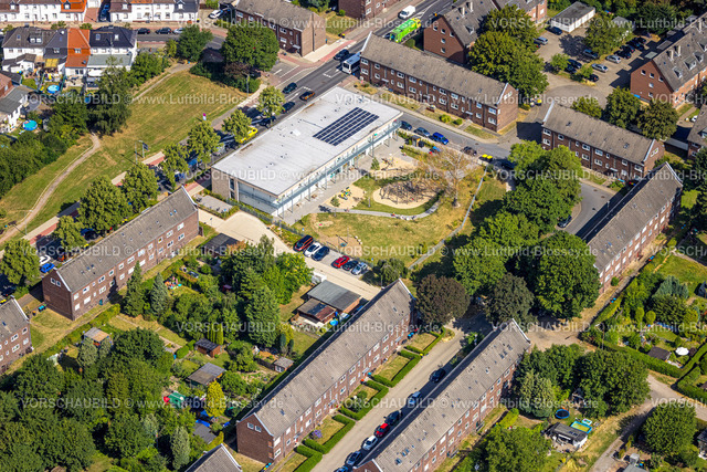 Kamp-Lintfort230706974 | Luftbild, Städt. Kindertageseinrichtung Weltenbummler, Kamperbruch, Kamp-Lintfort, Ruhrgebiet, Nordrhein-Westfalen, Deutschland