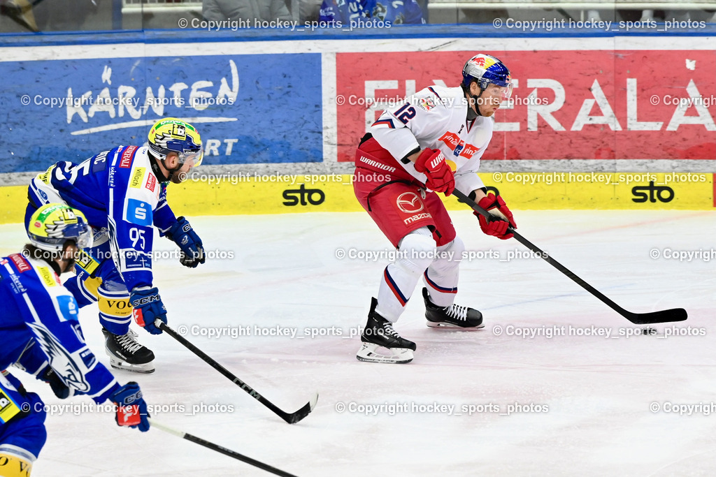 EC IDM Wärmepumpen VSV vs. EC Red Bull VSV | #12 Michael Raffl EC Red Bull Salzburg, #95 Mark Katic EC VSV, EC IDM Wärmepumpen VSV vs. EC Red Bull VSV, EC IDM Wärmepumpen VSV vs. EC Red Bull Salzburg am 16.01.2026 in Villach (Stadthalle Villach), Austria, (Photo by Bernd Stefan)
