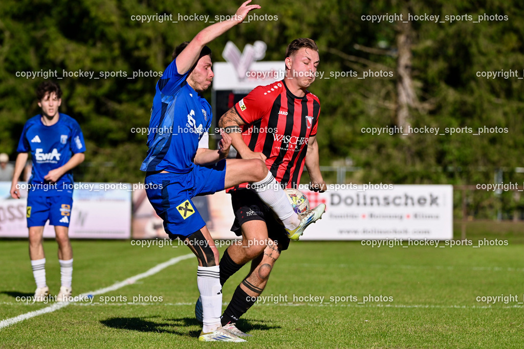 ATUS Nötsch vs. Thal Assling | #27 Marcel Hubert Hecher ATUS Nötsch, #13 Luca Erwin Jost ATUS Nötsch, Dominik Kofler Thal Assling, ATUS Nötsch vs. Thal Assling, ATUS Nötsch vs. Thal Assling am 31.08.2025 in Nötsch (Dobratsch Arena), Austria, (Photo by Bernd Stefan)