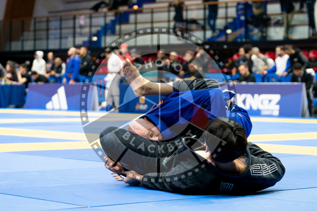20240124PBB00080 | Fighters compete during the second day of the IBJJF European Championship in Paris, France, on January 24, 2024.