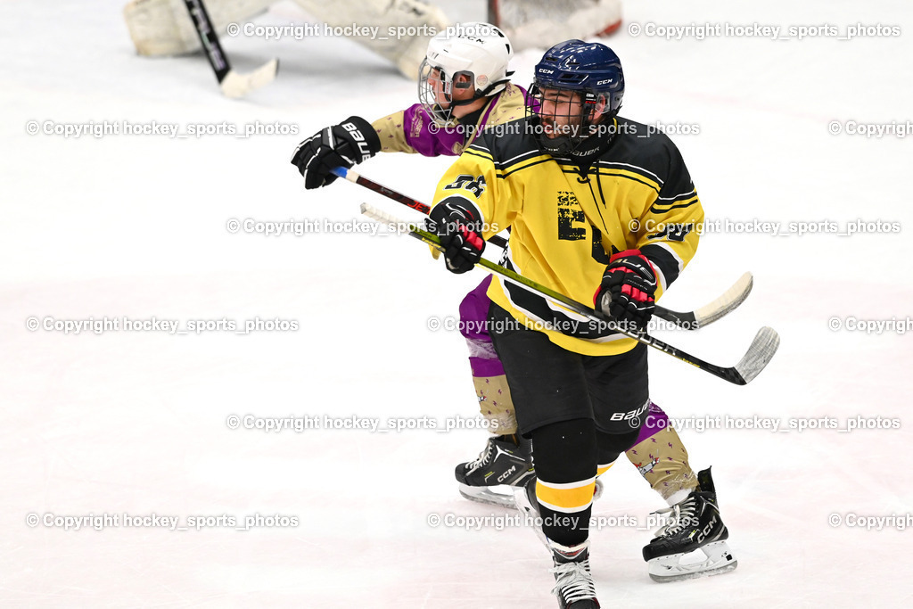EC Kellerberg vs. EC Arnoldstein | #96 Ottogalli Mattia EC Arnoldstein, #16 Tischner Lukas EC Kellerberg, EC Kellerberg vs. EC Arnoldstein, EC Kellerberg vs. EC Arnoldstein am 03.02.2025 in Villach (Stadthalle Villach), Austria, (Photo by Bernd Stefan)
