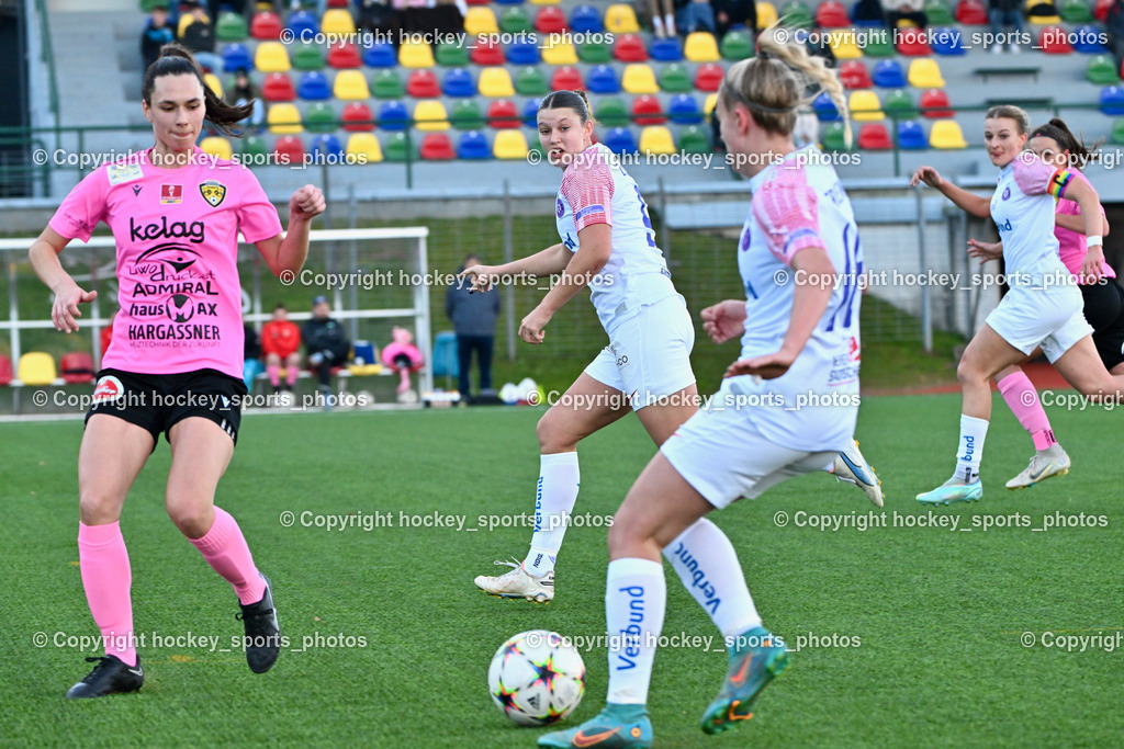Liwodruck Carinthians Hornets vs. FK Austria Wien Frauen 19.11.2023 | #18 Laura Therese Kert, #9 Alisa Ziletkina, #18 Lena Triendl, #11 Verena Volkmer