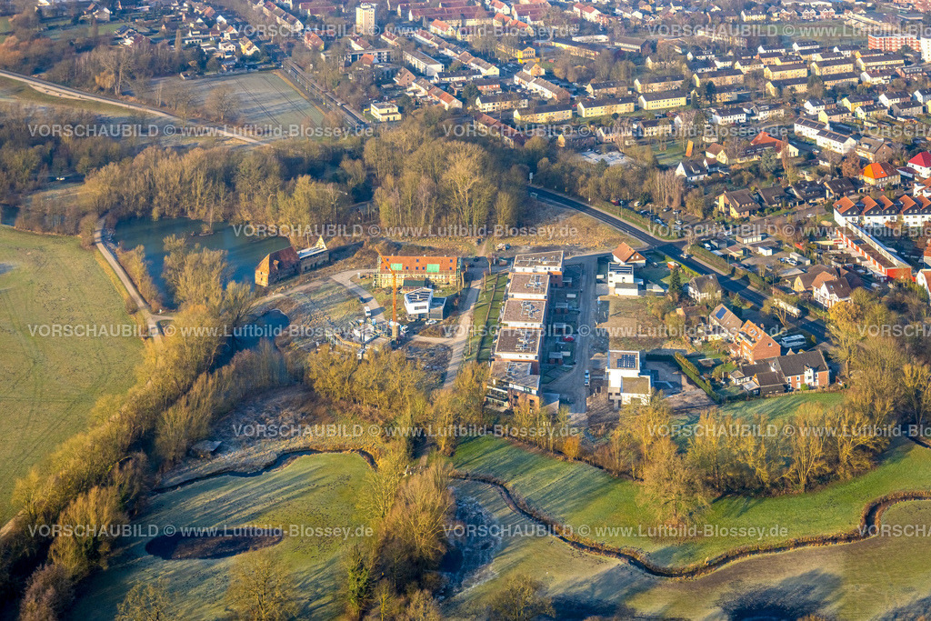 Hamm250200927Heessen | Luftbild, Baustelle an der Schloßstraße, Baugebiet Schlossmühle, Stadtbezirk Heessen, Hamm, Ruhrgebiet, Nordrhein-Westfalen, Deutschland