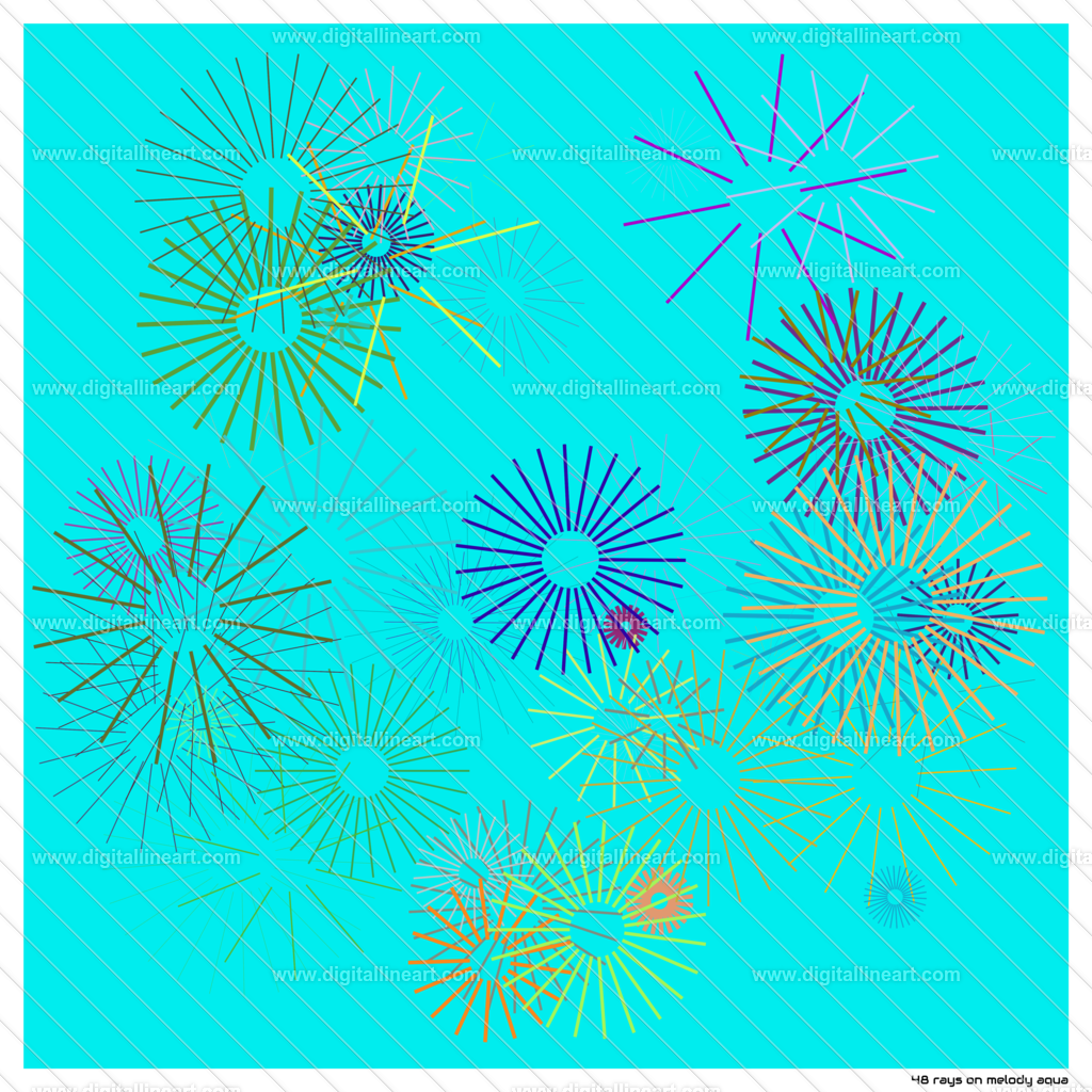 48-rays-melody-aqua | digitallineart - Realisiert mit Pictrs.com