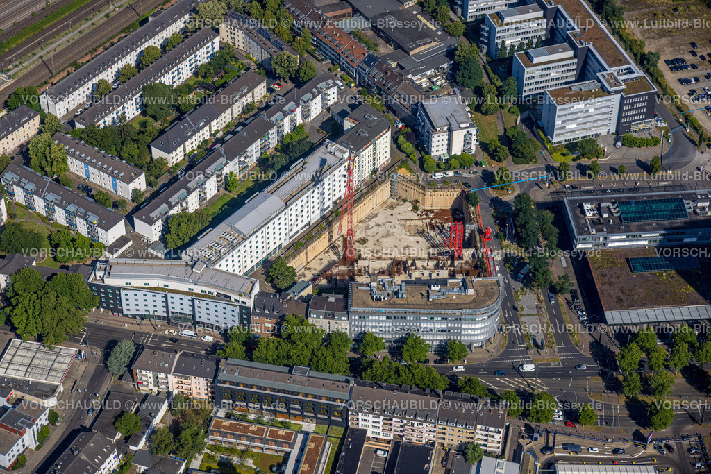 Duesseldorf220700602 | Luftbild, Hotel NH Düsseldorf City Nord, Baustelle und Neubau Fishman Tower, Mercedesstraße, Düsseltal, Düsseldorf, Rheinland, Nordrhein-Westfalen, Deutschland