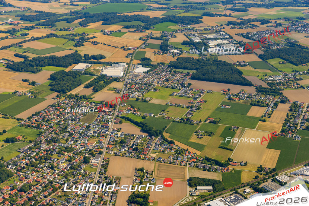 Bruchmühlen Rödinghausen Bild- Das Luftbild wurde 2025 vom UL-Flugzeug heraus erstellt ( keine Drohne bzw. Drohnenaufnahme ) - Hochauflösende Luftaufnahme -Nicht vergleichbar mit Google Maps oder Satelittenbilder- Die Geschenkidee !Mit Lizenz und Bildrechte bestellbar - CC