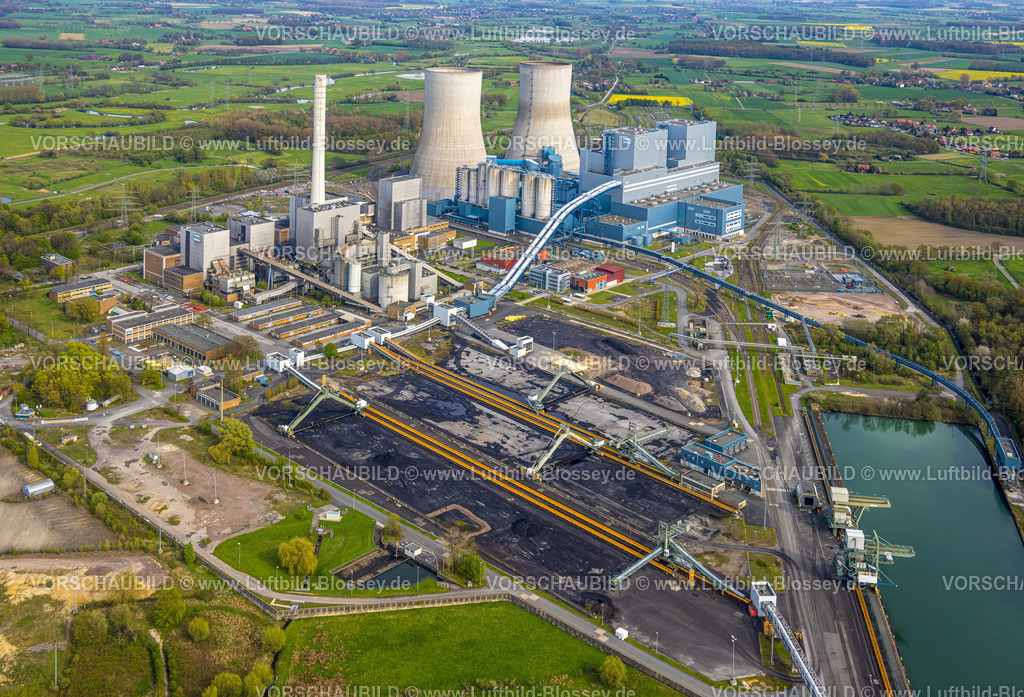 Hamm230405124 | Luftbild, RWE Kraftwerk Westfalen, Uentrop, Hamm, Ruhrgebiet, Nordrhein-Westfalen, Deutschland