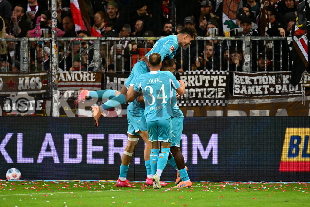 KBS Picture_FCStPauli-Hoffenheim_013 | Hoffenheim Torjubel zum 1:9 Torschuetze ist Toure Bazoumana (TSG Hoffenheim) ,Sportplatz :  Millerntor Stadion, - Realisiert mit Pictrs.com