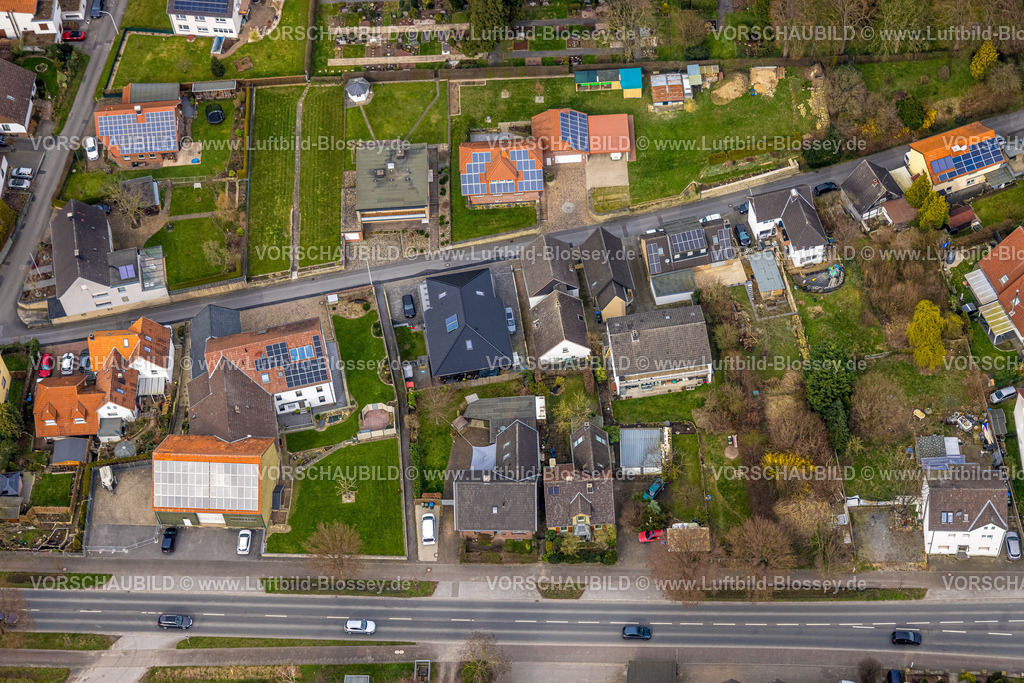Werl240308443 | Luftbild, Wohngebiet und Wohnhaus Westönner Bundesstraße 21, Fotografie Jakob Studar, Westönnen, Werl, Nordrhein-Westfalen, Deutschland
