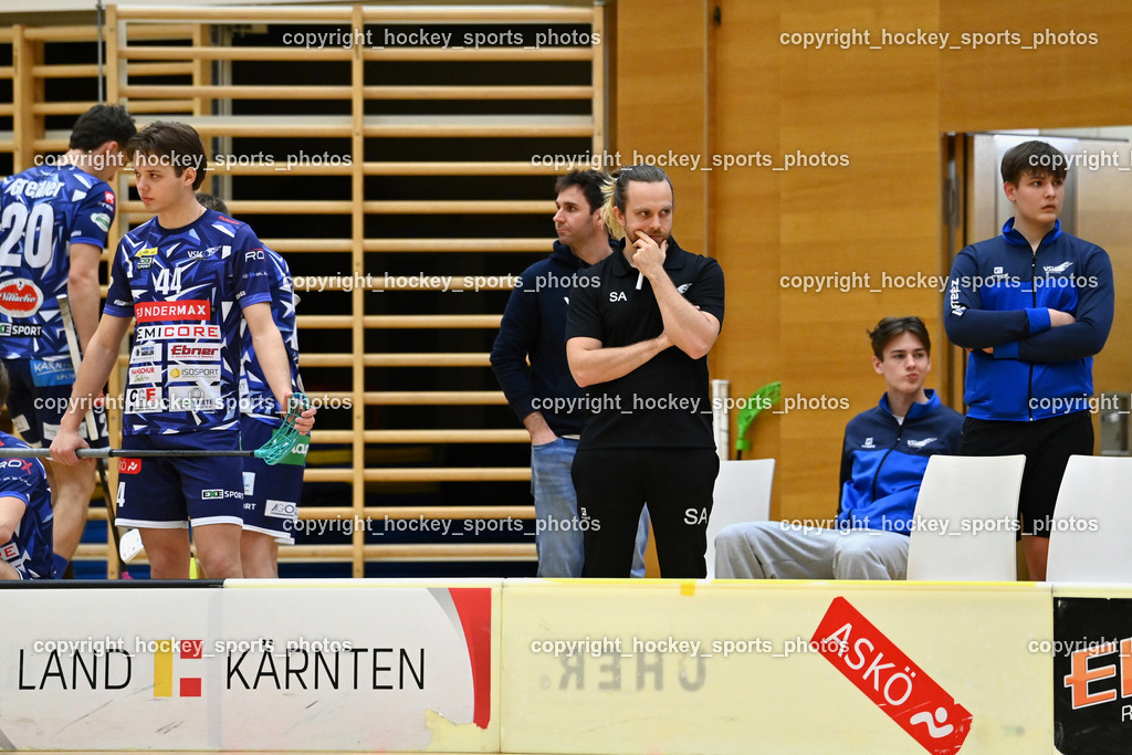 VSV Unihockey vs. KAC Floorball | Headcoach VSV Unihockey Sami Aalto, VSV Unihockey vs. KAC Floorball, VSV Unihockey vs. KAC Floorball am 28.03.2026 in Villach (Ballspielhalle St. Martin), Austria, (Photo by Bernd Stefan)