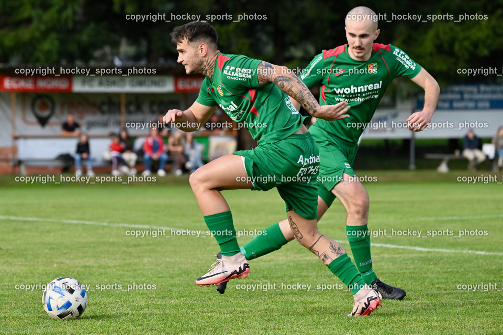 FC ASKÖ Gmünd vs. Union Matrei  | #7 Domen Potocnik FC Gmünd, #3 Maximilian Kohlmaier FC Gmünd, FC ASKÖ Gmünd vs. Union Matrei , FC ASKÖ Gmünd vs. Union Matrei  am 21.09.2024 in Gmünd (Sportplatz Gmünd), Austria, (Photo by Bernd Stefan)