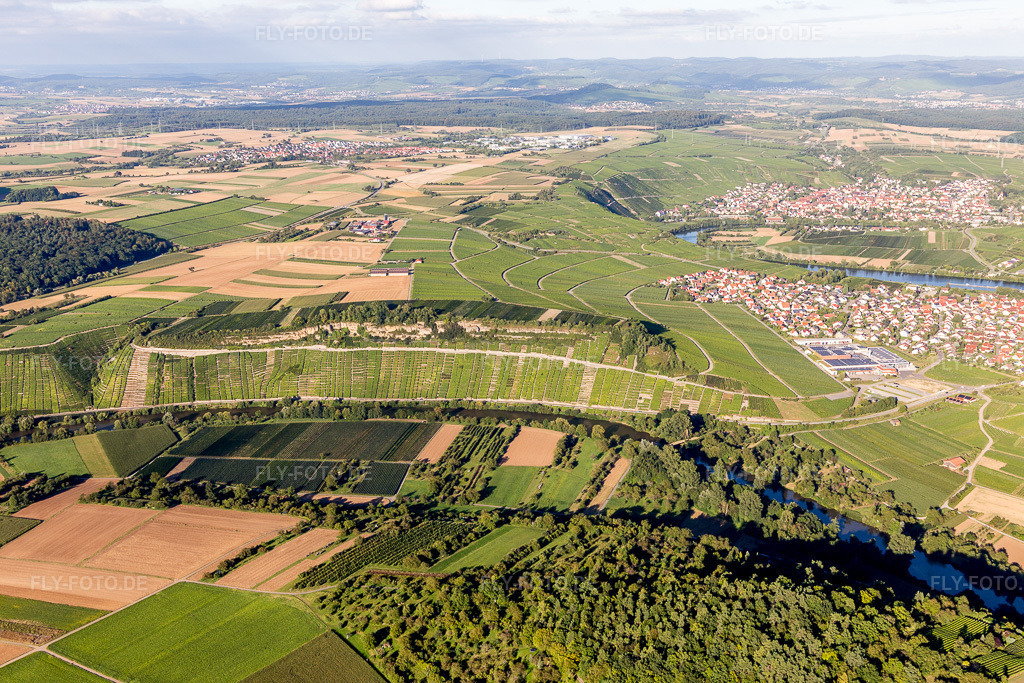 Luftbild: Fluß- Uferbereichen der Enz in Löchgau im Bundesland Baden-Württemberg in Deutschland. Foto: IMG_093531.jpg vom 22.08.2016 durch Werner Riehm/FLY-FOTO.de