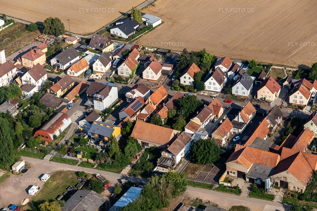 Luftbild: Saarstr in Kandel im Bundesland Rheinland-Pfalz in Deutschland. Foto: IMG_122243.jpg vom 11.08.2020 durch Werner Riehm/FLY-FOTO.de
