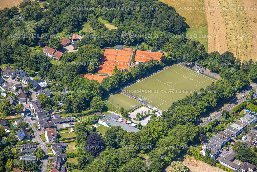 Muelheim230703501 | Luftbild, Tennisclub Raadt und Fußballplatz SV Raadt, Holthausen - Südost, Mülheim an der Ruhr, Ruhrgebiet, Nordrhein-Westfalen, Deutschland