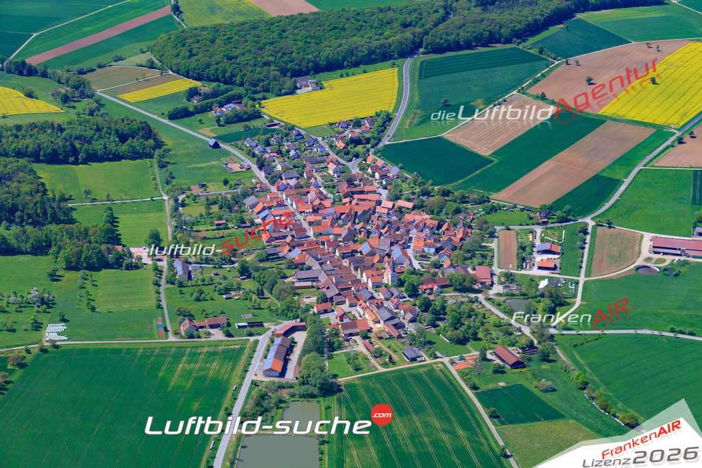 aktuelles Luftbild von Sondheim Mellrichstadt - Luftaufnahme wurde 2018 von https://frankenair.de mittels Flugzeug (keine Drohne) erstellt.