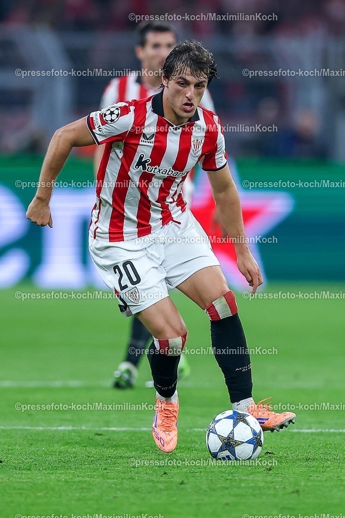 UCL01102501184 | 01.10.2025, Fußball, UEFA Champions League, Borussia Dortmund - Athletic Club Bilbao, BVB Stadion, 2. Spieltag, Saison 2025 2026: Unai Gomez (Bilbao #20)  Regulations prohibit any use of photographs as image sequences and or quasi-video.