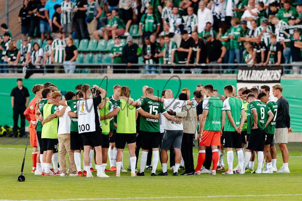 DFB-Pokal 2025/2026, 1. Runde: SC Preußen Münster - Hertha BSC Berlin | Münster, 18.08.2025: DFB-Pokal 2025/2026, 1. Runde, SC Preußen Münster gegen Hertha BSC Berlin im LVM-Preußenstadion in Münster.(Foto: sportfotografie.ms | Markus Paletta) - Realisiert mit Pictrs.com