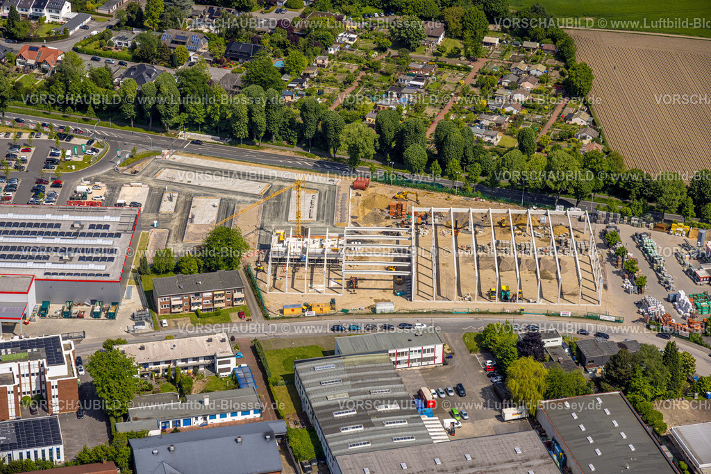 Gladbeck230510433 | Luftbild, Baustelle und Neubau Stewes-Hagebau am Krusenkamp, Zweckel, Gladbeck, Ruhrgebiet, Nordrhein-Westfalen, Deutschland