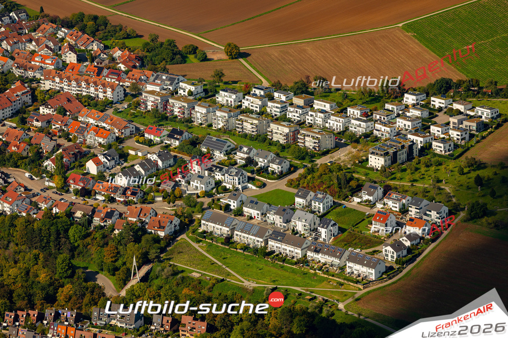 Luftaufnahme der Stadt Waiblingen - Die Luftaufnahme wurde 2025 vom UL-Flugzeug heraus erstellt ( keine Drohne ) - Hochauflösende Luftaufnahme - für professionelle Ausdrucke geeignet. Die Geschenkidee !Mit Lizenz und Bildrechte bestellbar