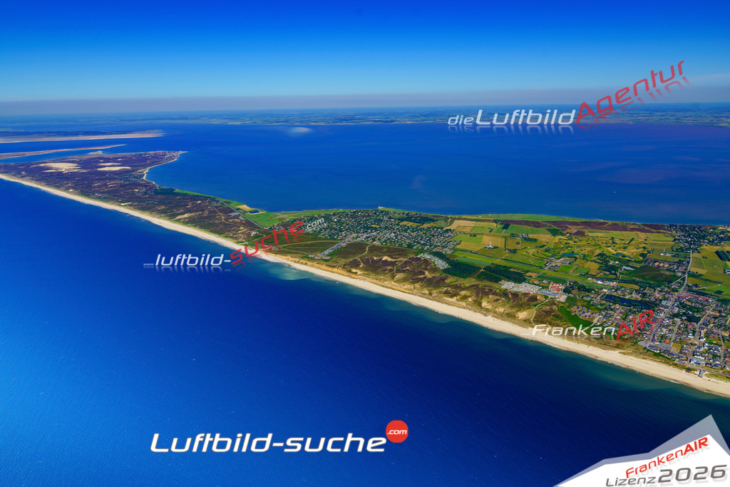 Die Luftbildaufnahme Kampen - Sylt wurde 2018 mittels Flugzeug (keine Drohne) erstellt. Perfekte Schärfe und Druck- Auflösung- Garantiert!