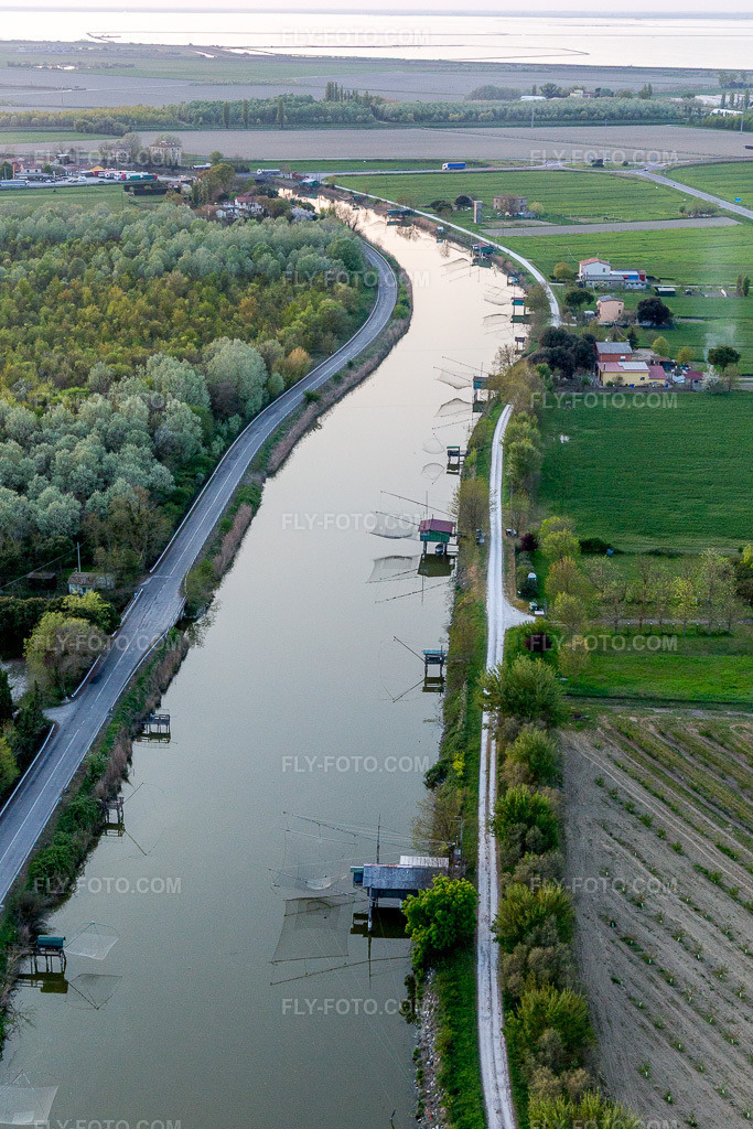 Aerial view: View of the town in La Cascina in the state Emilia Romagna, Italy. – Photo: IMG_098567.jpg taken on 04/05/2017 by Werner Riehm/FLY-FOTO.com – Resolution of the original: 3589 x 5384 px