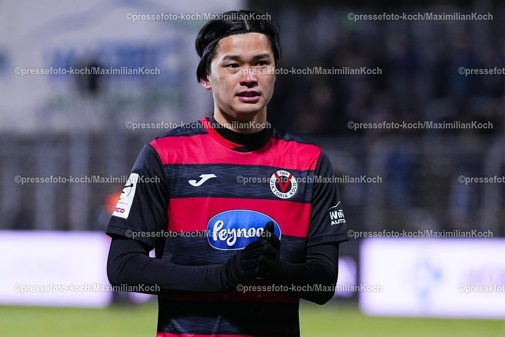 xYDRx23012601065 | 23.01.2026, xydrx, Fußball, 3.Liga, FC Viktoria Köln - 1.FC Saarbrücken, Saison 2025 2026, Sportpark Höhenberg: Soichiro Kozuki (FC Viktoria Köln #41)      DFB regulations prohibit any use of photographs as image sequences and or quasi-video. Photo: xYannisxDreimannxPressefotoKochx