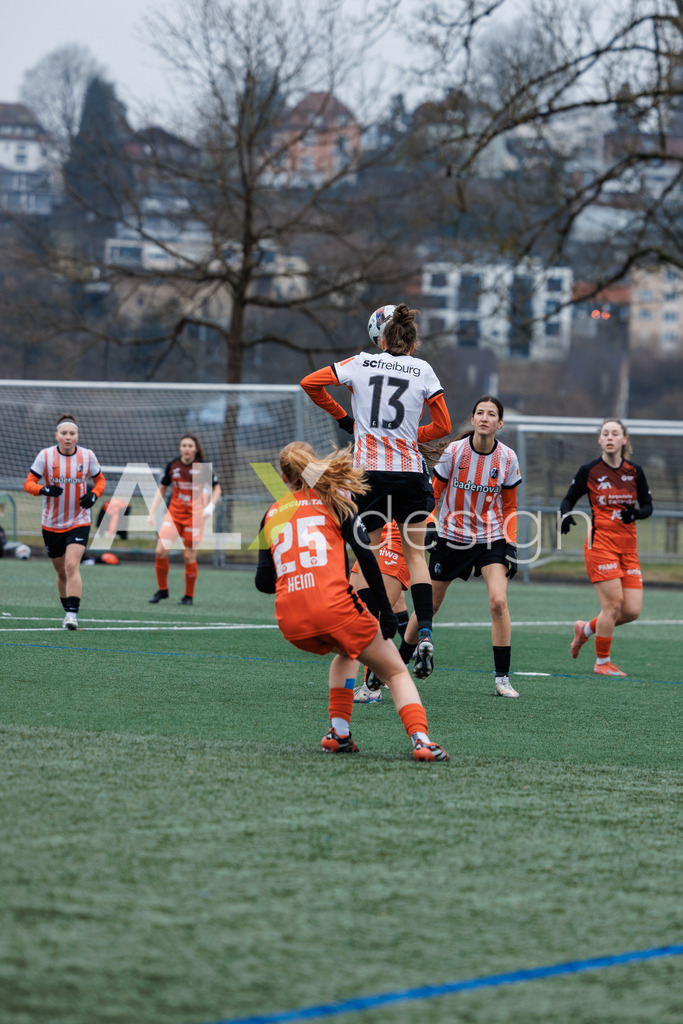 Fußball I Frauen I Saison 2025-2026 I Freundschaftsspiel I FC Aarau Frauen - SC Freiburg U20 I 24.01.2026 | 13 Pauline Ihme (SC Freiburg U20) – Abwehr - Realisiert mit Pictrs.com