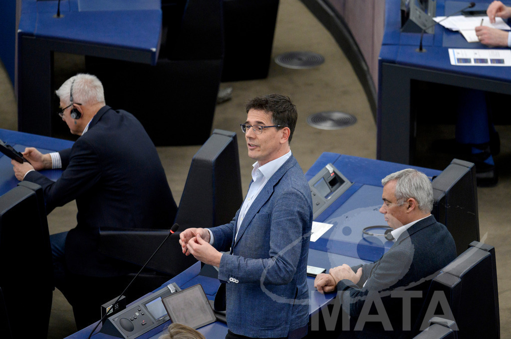 _DWI0269 | Bas Eickhout, MdEP (2019-2024) GroenLinks (Niederlande), Mitglied des Europäischen Parlaments bei der letzte Plenarsitzung. Das Europäische Parlament in Straßburg, 22.04.2024
 - Realisiert mit Pictrs.com