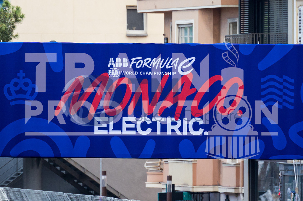 GEPA-20230506-101-147- | MONTE CARLO,MONACO,06.MAY.23 - MOTORSPORTS, FORMULA E - E-Prix of Monaco, Circuit de Monaco. Image shows a sign. Photo: GEPA pictures/ Matthias Trinkl